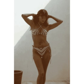 String Bikini In Black Shibori (Option: M)